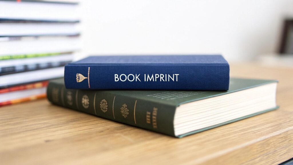 Stack of books published by the firm